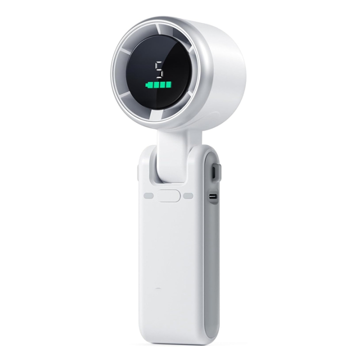 Portable Turbo Fan – High-Speed Rechargeable Handheld Fan with Digital Display