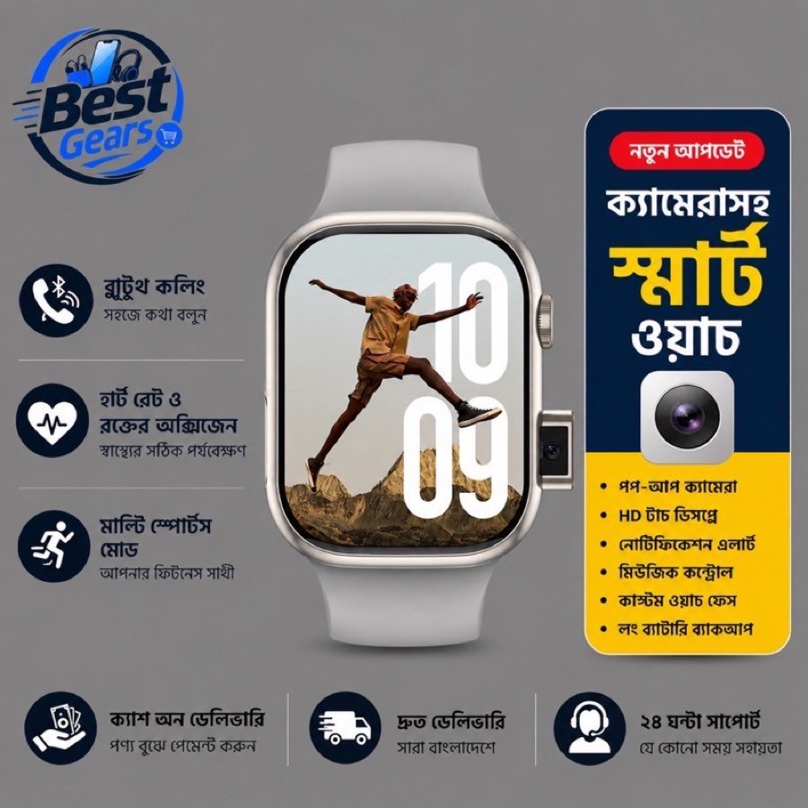 BW11 Bluetooth Calling Smart Watch with HD Display & Advanced Health Monitoring