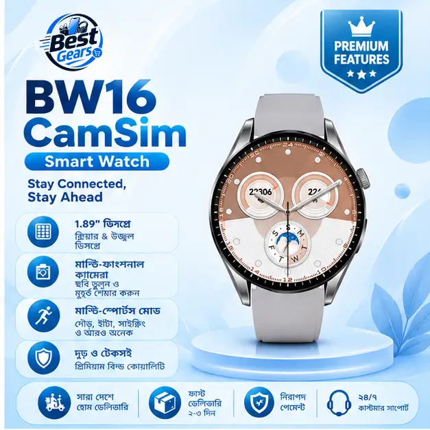 BW16 CamSim Digital Wearable – Contemporary Smart Wristwatch for Tech Enthusiasts