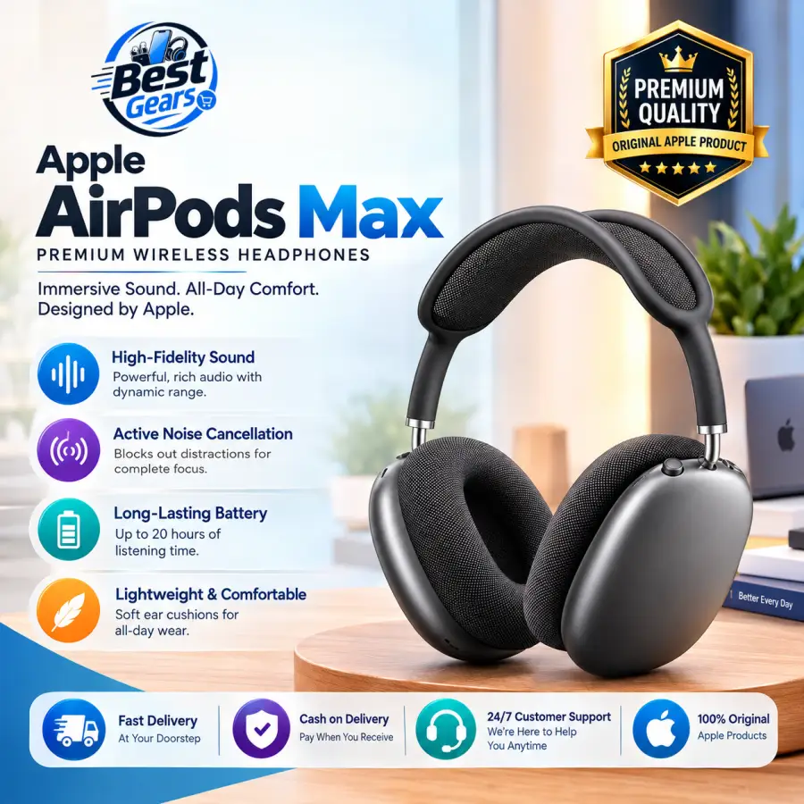 Apple Headphone Max – Immersive Wireless Over-Ear Headset for Premium Listening