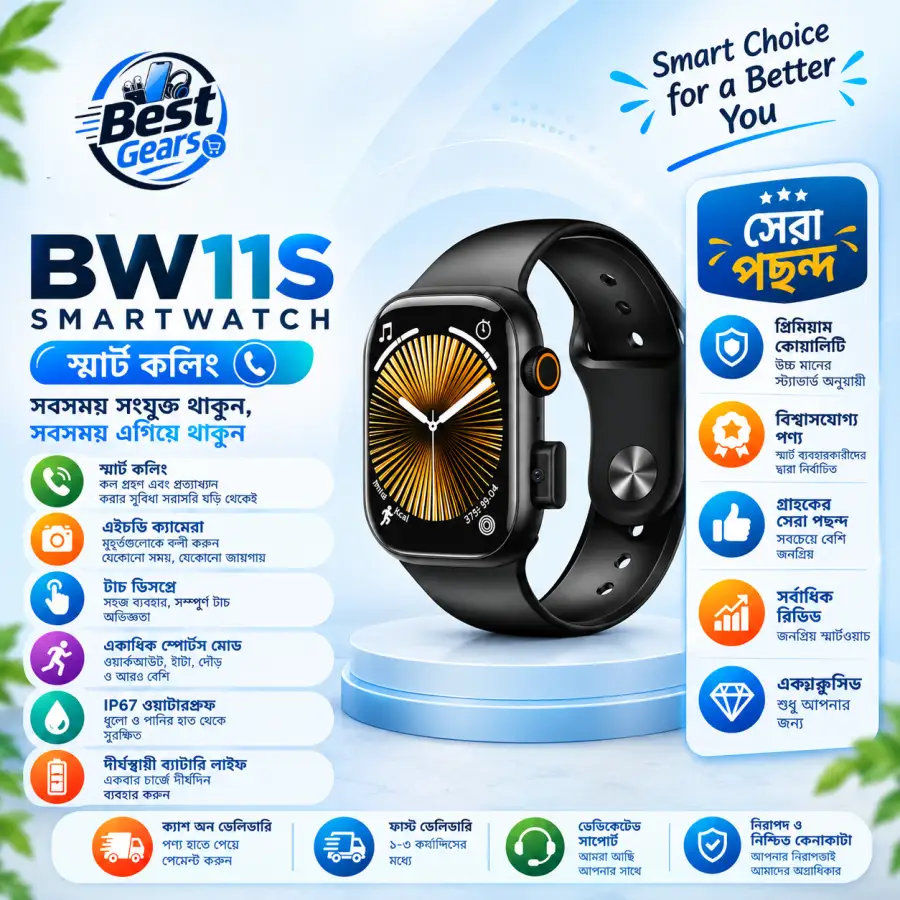 BW11S Smart Wrist Companion – Contemporary Wearable for Work, Travel & Leisure